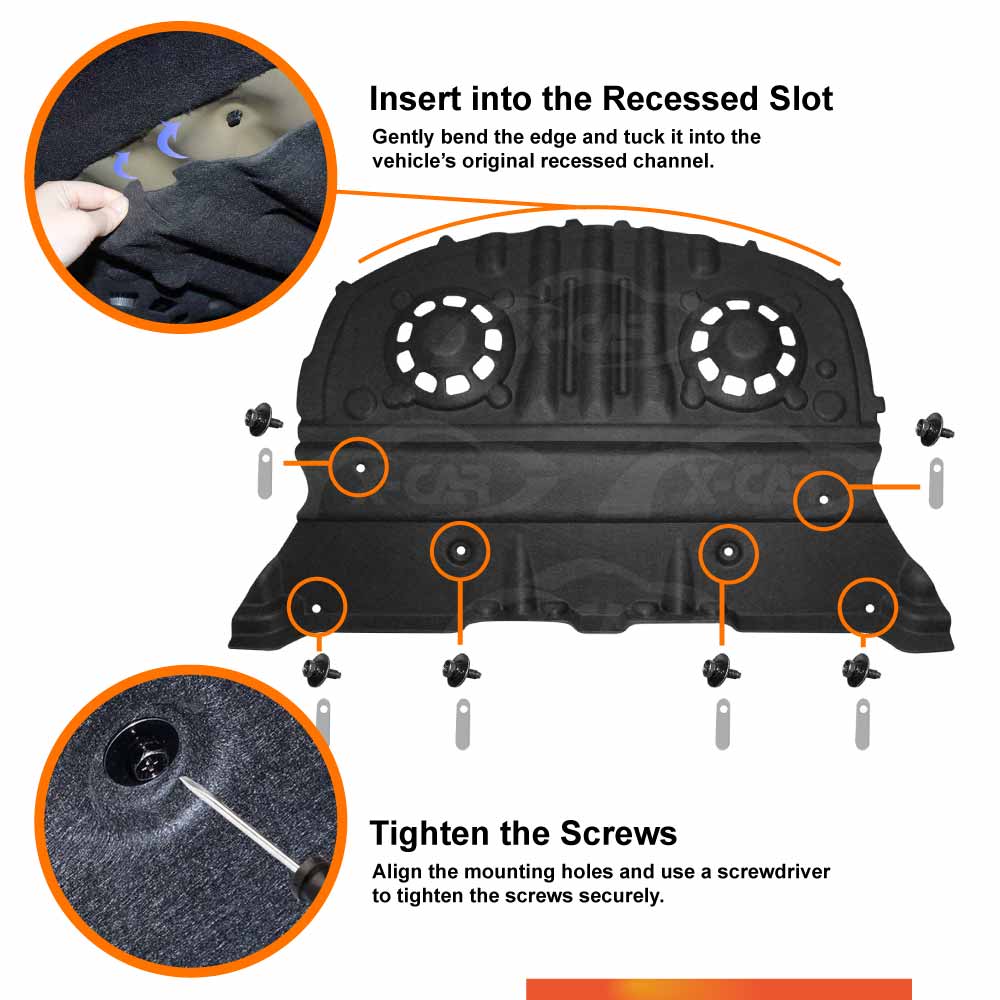 Rear Trunk Soundproof Cotton Mat Cover for Tesla Model 3 Highland 2023-Onwards Noise Reduce Sound Deadener Material