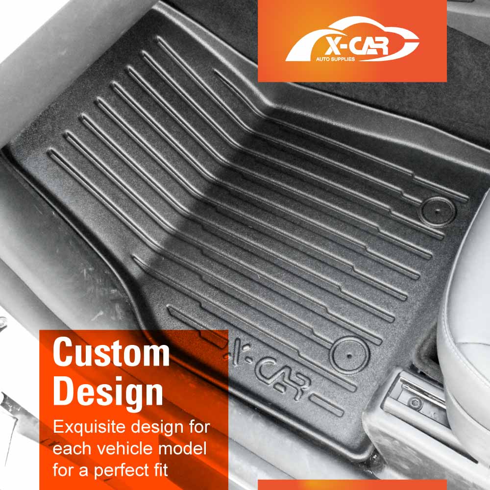 2-In-1 Boot Liners Front Mats Set for Tesla Model Y Juniper 2025-Onwards All Weather Front Toolbox Cargo Car Trunk Interior Cover