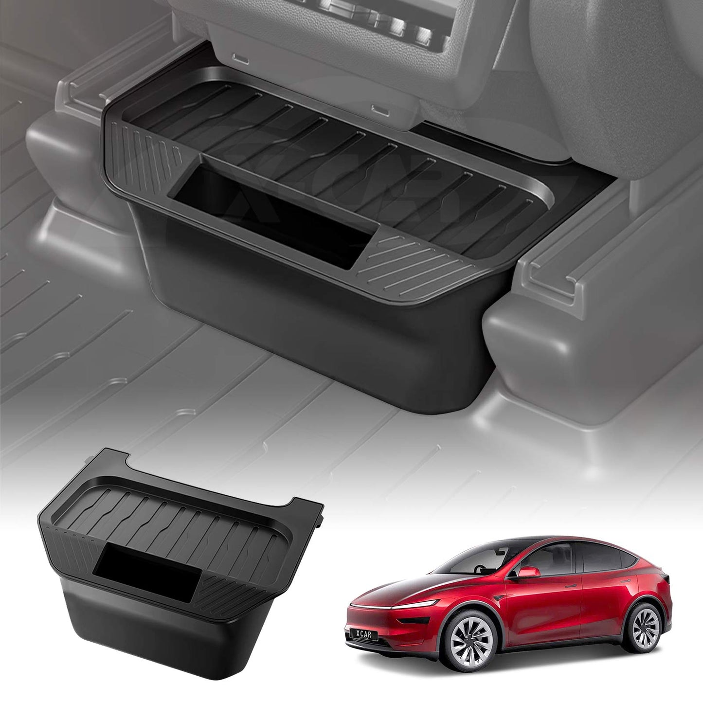 Rear Seat Center Organizer for Tesla Model Y Juniper 2025-Onwards Backseat Storage Box with Lid Interior Accessories