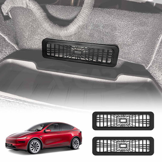 Rear Under Seat Air Conditioning Vent Covers for Tesla Model Y Juniper 2025-Onwards Flow Grille Protectors Set of 2