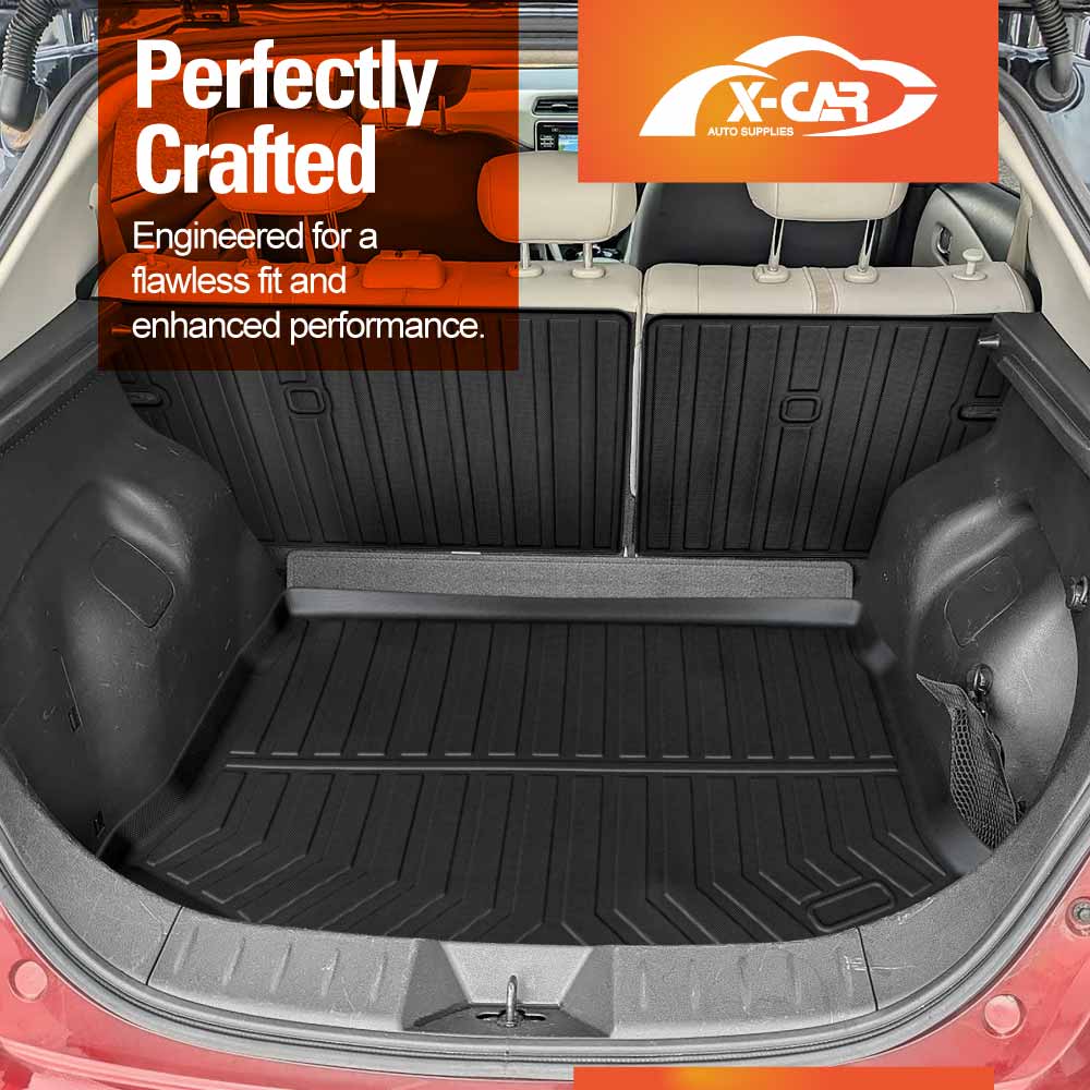 3D Floor Mats Boot Liner Set for Nissan LEAF ZE1 Series 2017-2025 All Weather Heavy Duty Cargo Car Trunk Luggage Tray