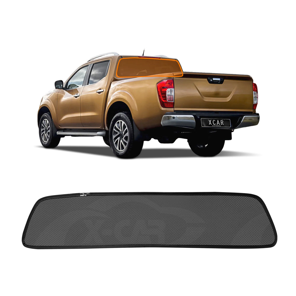 Rear Windscreen Sun Shade for Nissan Navara D23 NP300 Dual Cab 2015-2025 Car Custom Wind Screen Blind Mesh
