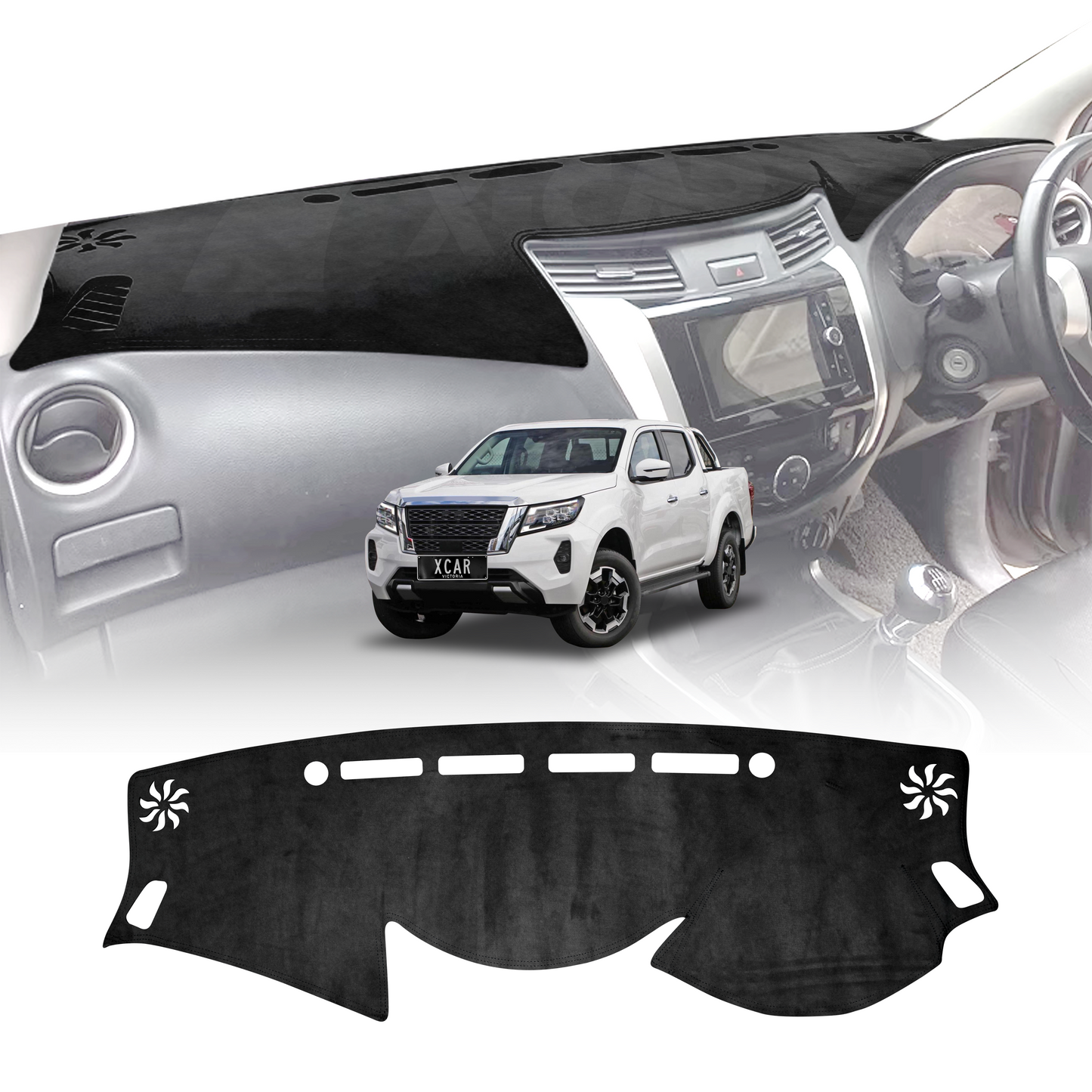 Dash Mat for Nissan Navara NP300 D23 2015-Onwards Non-Slip Microfiber Pad Cover Interior Accessories