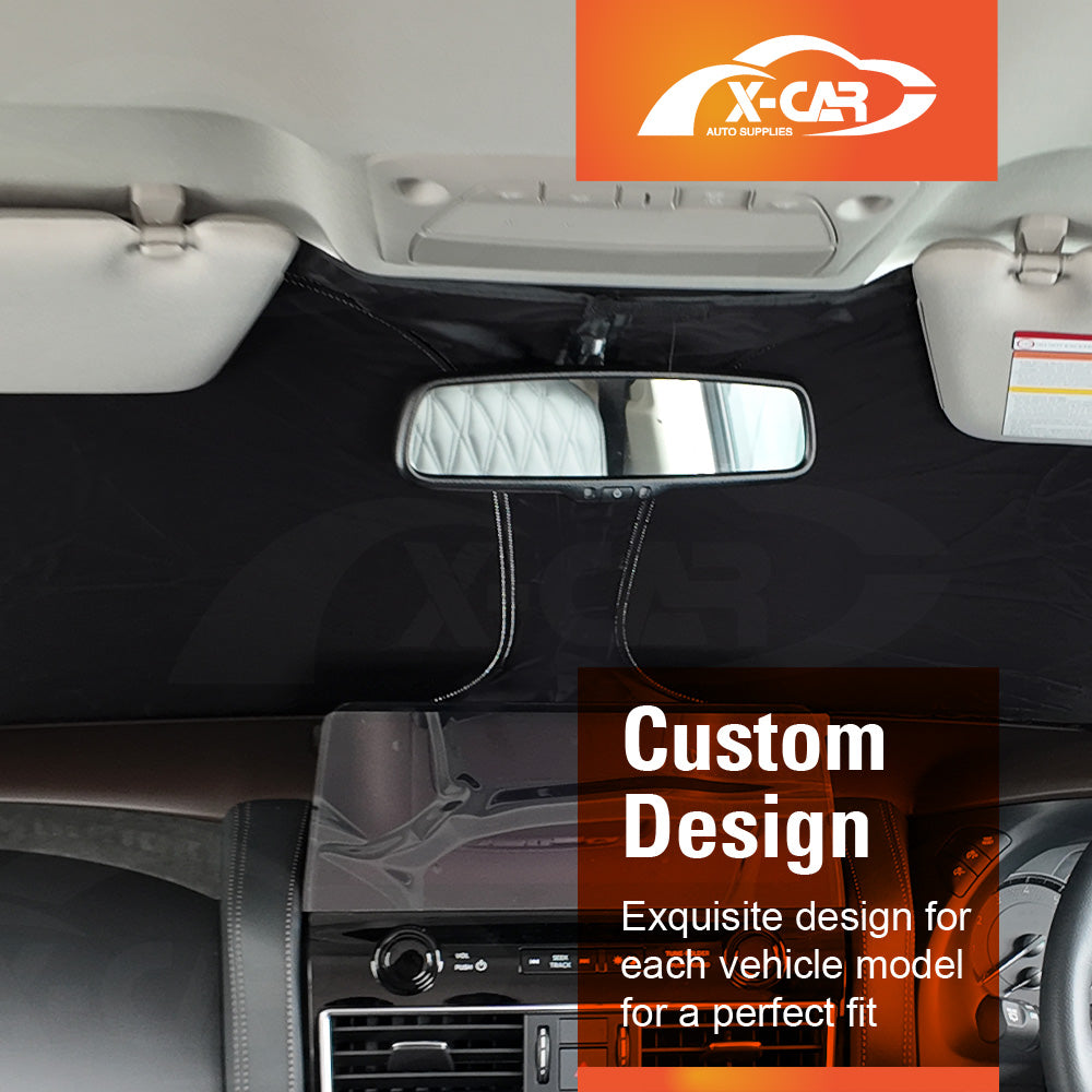WindScreen Sun Shade for Nissan Patrol 2012-Onwards Y62 Series Blocks UV Rays Foldable Custom Wind Screen Sun Visor Protector