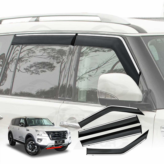 Weathershields for Nissan Patrol 2012-2024 Y62 Series Car Weather Shields Wind Deflectors Window Sun Visor
