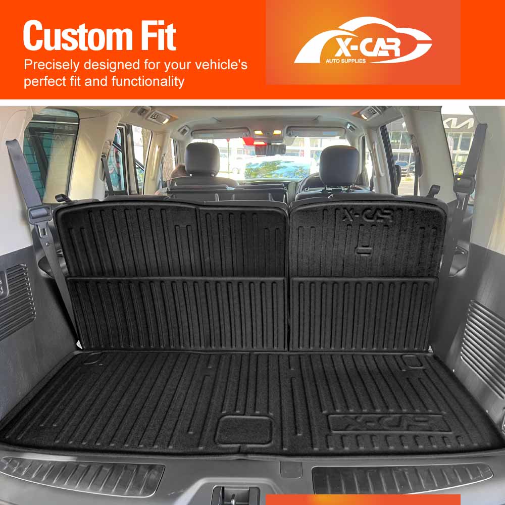 Boot Liners for Nissan Patrol 2012-2024 Y62 Series All Weather Heavy Duty Cargo Trunk Cover Mats Luggage Tray 3 Pcs Version