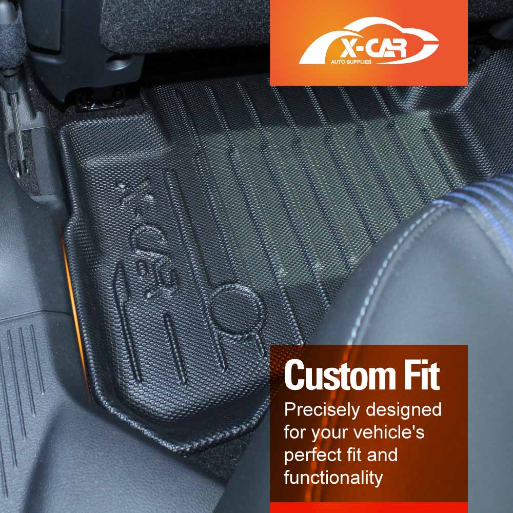 3D Floor Mats Boot Liner Set for Nissan QASHQAI J12 Series 2022-Onwards All Weather Heavy Duty Cargo Kick Mats Back Seat Protector Cover