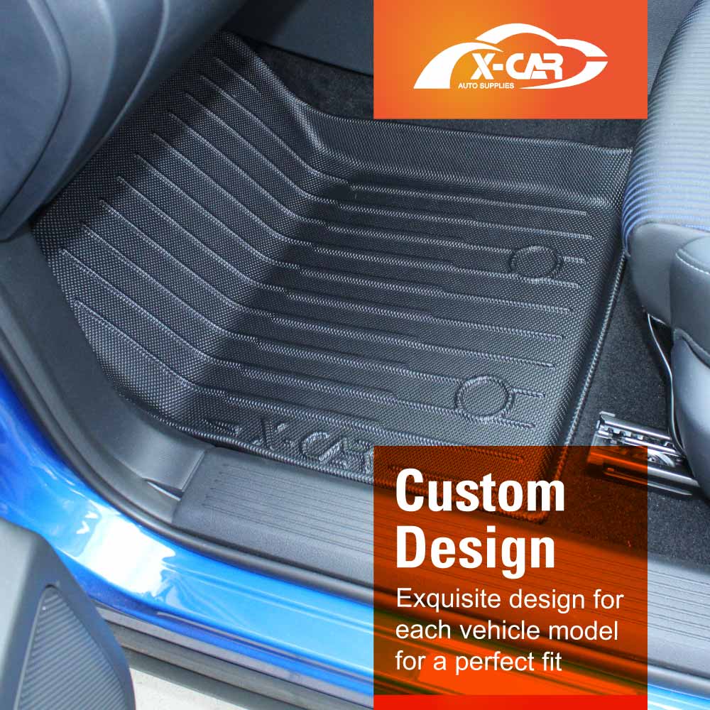 3D Floor Mats Boot Liner Set for Nissan QASHQAI J12 Series 2022-Onwards All Weather Heavy Duty Cargo Kick Mats Back Seat Protector Cover