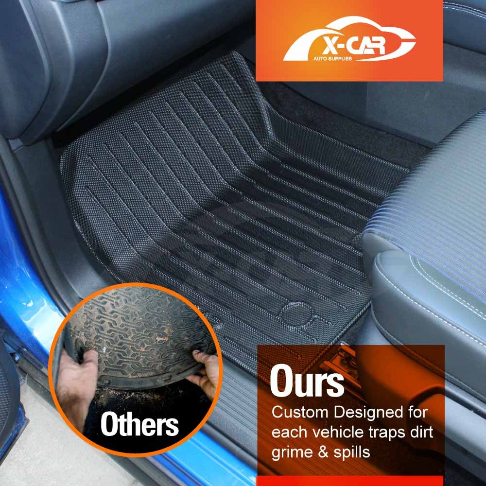 3D Floor Mats Boot Liner Set for Nissan QASHQAI J12 Series 2022-Onwards All Weather Heavy Duty Cargo Kick Mats Back Seat Protector Cover