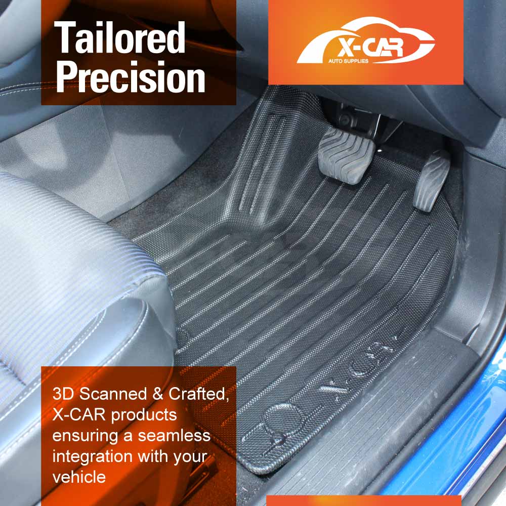 3D Floor Mats Boot Liner Set for Nissan QASHQAI J12 Series 2022-Onwards All Weather Heavy Duty Cargo Kick Mats Back Seat Protector Cover