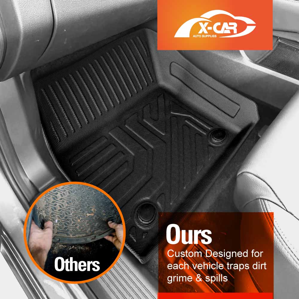 3D Floor Mats Boot Liner Set for Nissan X-trail Xtrail T33 5 Seats 2022-Onwards e-POWER All Weather Heavy Duty Cargo Kick Back Seat Cover