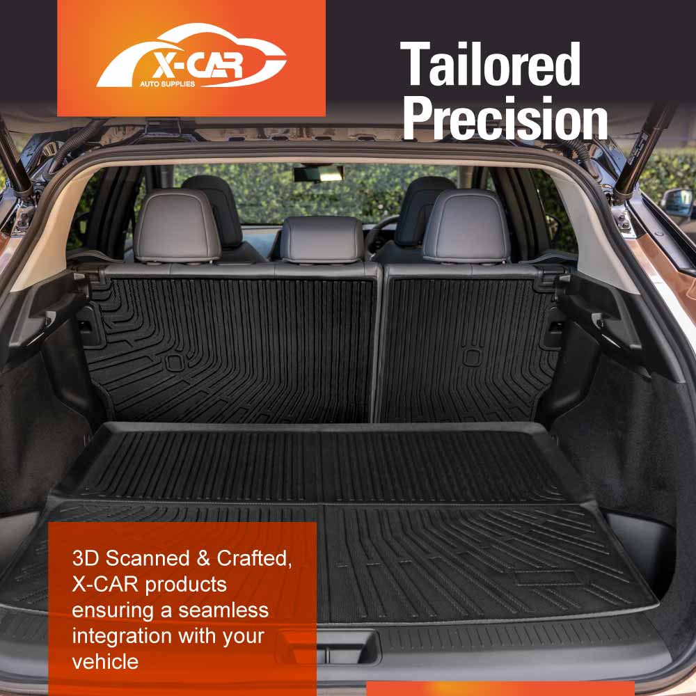 Boot Liner Kick Mats Set for Nissan Ariya 2023-Onwards All Weather Heavy Duty Cargo Car Trunk Back Seat Protector