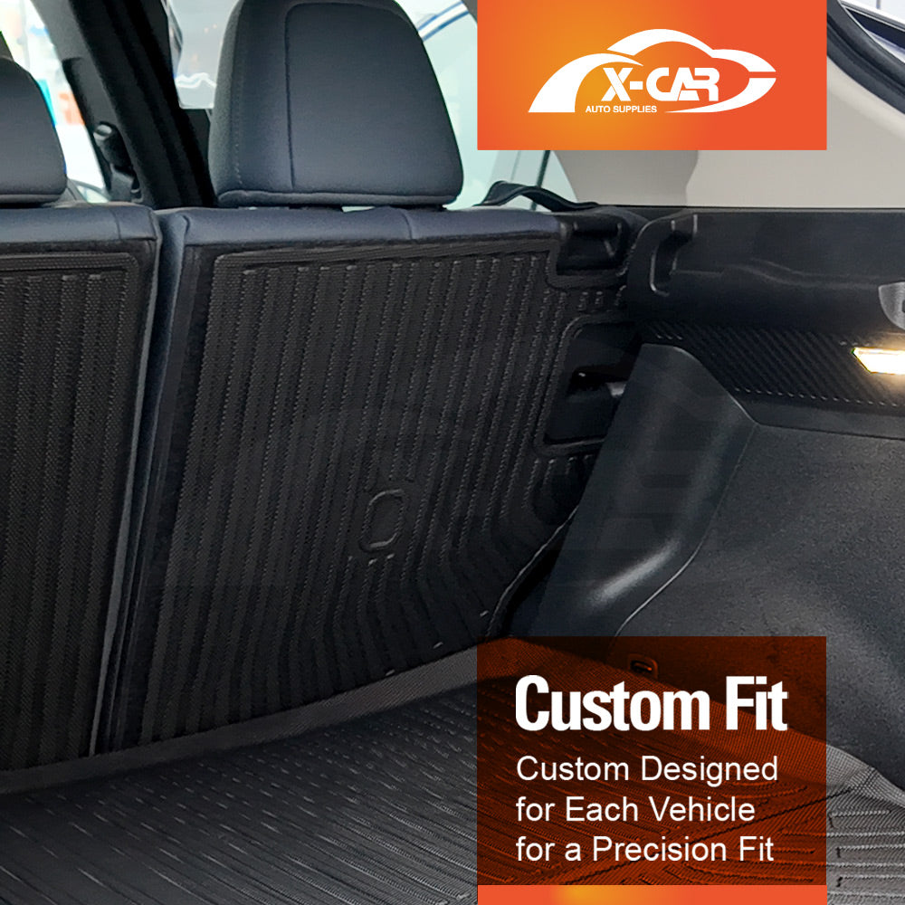 Boot Liner Kick Mats Set for Nissan Ariya 2023-Onwards All Weather Heavy Duty Cargo Car Trunk Back Seat Protector