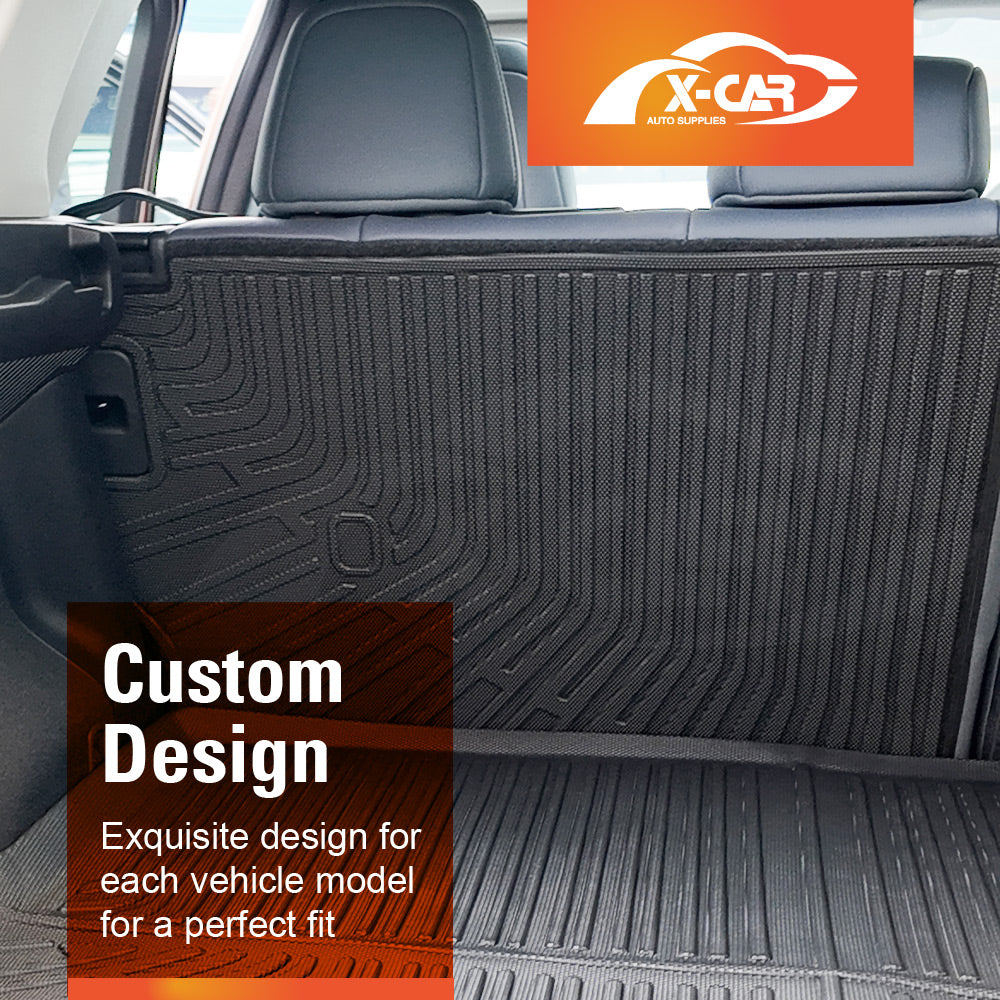 Boot Liner Kick Mats Set for Nissan Ariya 2023-Onwards All Weather Heavy Duty Cargo Car Trunk Back Seat Protector