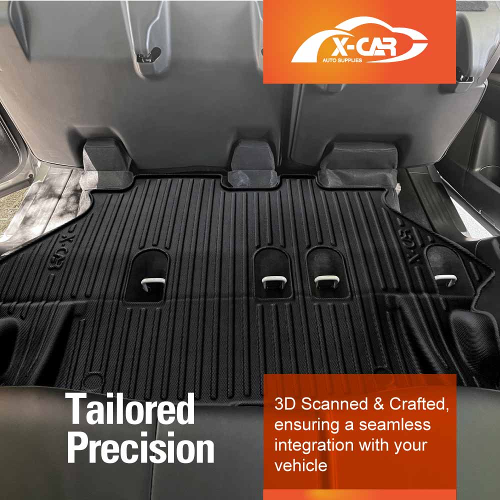 3D Floor Mats Boot Liner Set for Nissan Patrol 2012-2024 Y62 Series All Weather Heavy Duty Cargo Car Trunk Luggage Tray