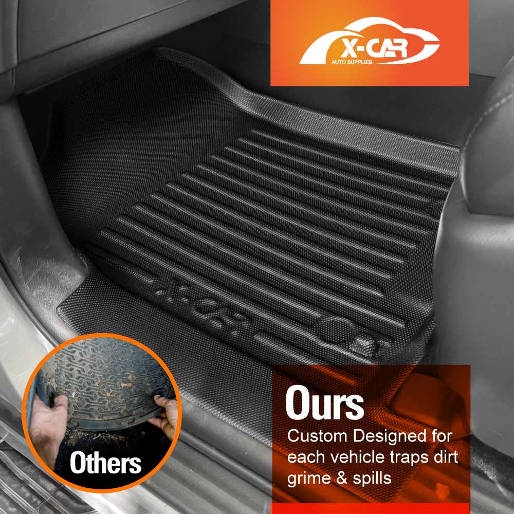 Floor Mats Boot Liners Set for Nissan Patrol 2012-2024 Y62 Series All Weather Heavy Duty 3 Pcs Version Cargo Car Trunk Luggage Tray
