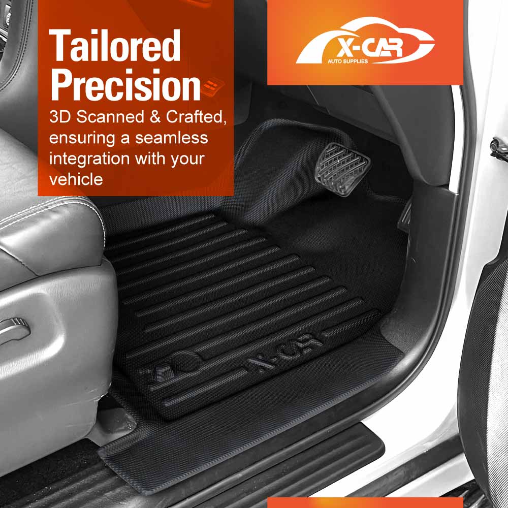 3D Floor Mats Boot Liner Set for Nissan Patrol 2012-2024 Y62 Series All Weather Heavy Duty Cargo Car Trunk Luggage Tray