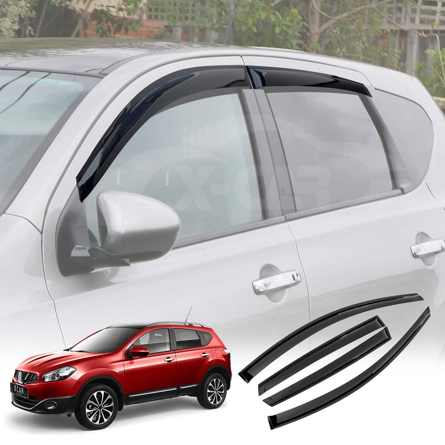 Weathershields for Nissan Dualis 7 Seats 2007-2013 Car Weather Shields Wind Deflectors Window Sun Visor