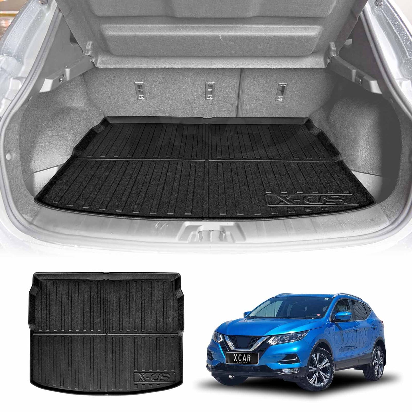Heavy Duty Cargo Rubber Waterproof Mat Boot Liner Luggage Tray for Nissan QASHQAI 2013-2022  J11 Series