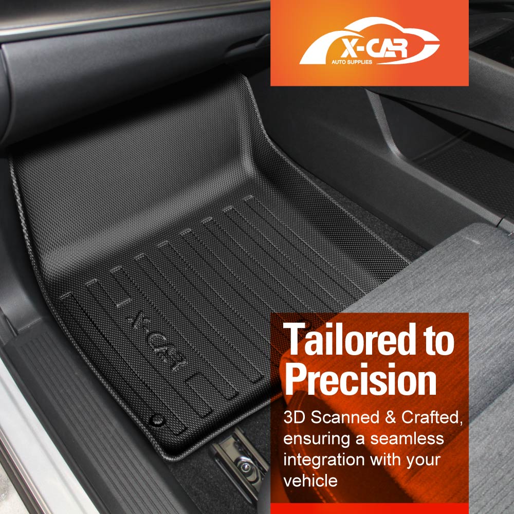 Floor Mat Boot Liner Back Seat Protector Combo for Nissan X-trail Xtrail T33 5 Seats 2022-Onwards Heavy Duty Car Kick Mats Cover