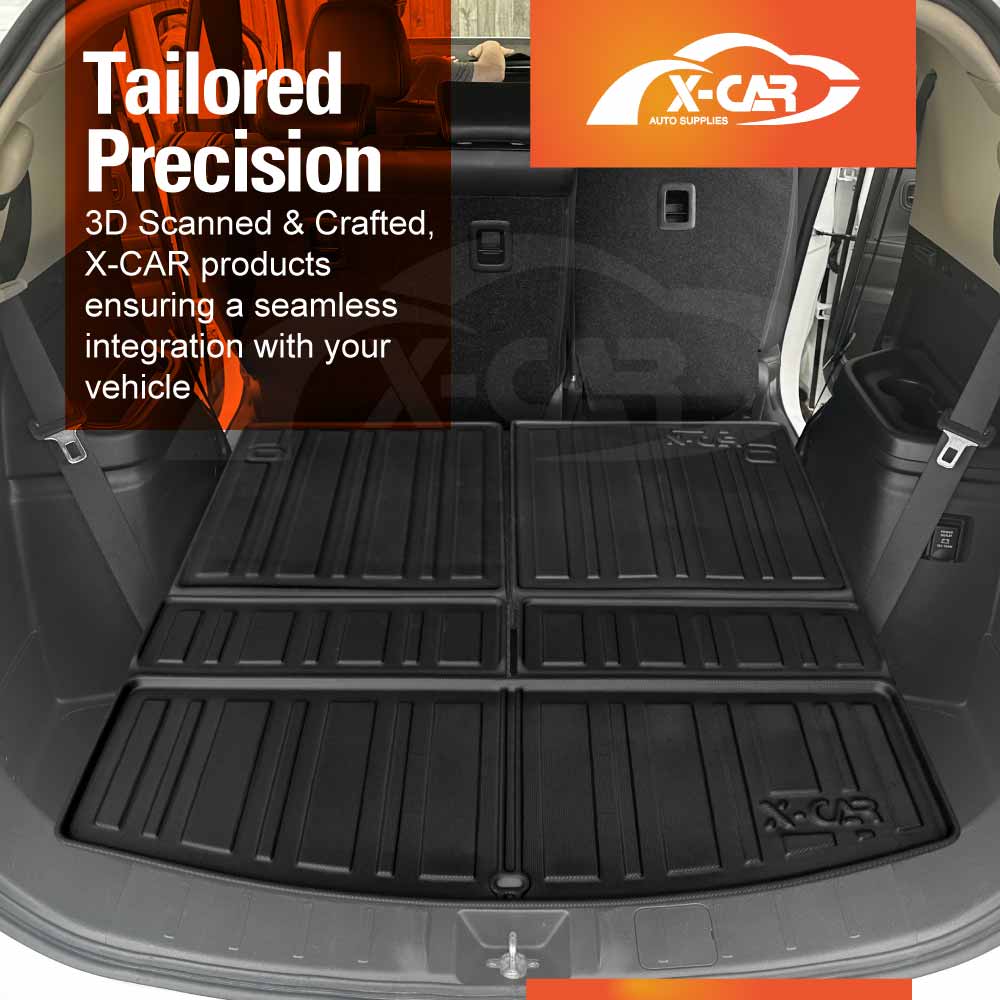 3D Floor Mats Boot Liners Set for Mitsubishi Outlander 2012-2021 All Weather Heavy Duty Cargo Car Trunk Luggage Tray