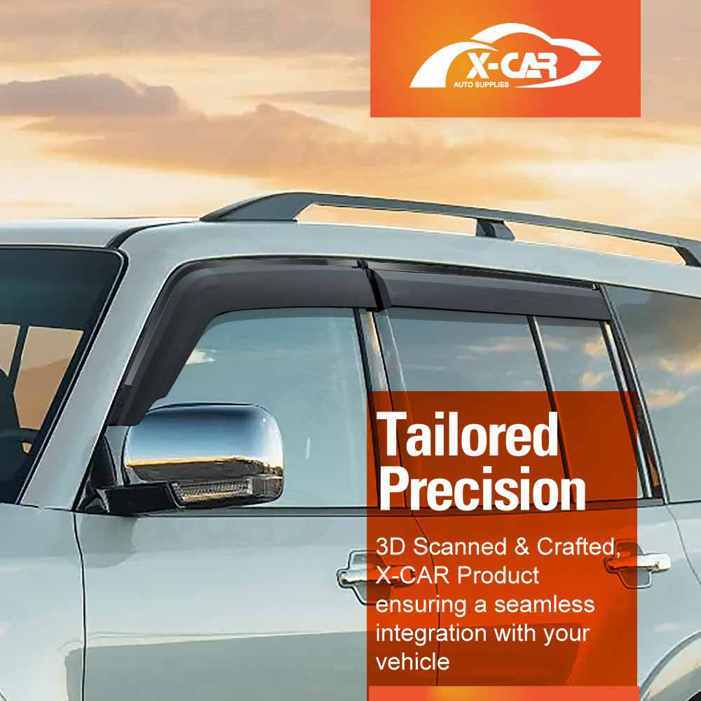 Weathershields for Mitsubishi Pajero 2006-2022 Car Weather Shields Wind Deflectors Window Sun Visor 4-Piece Set