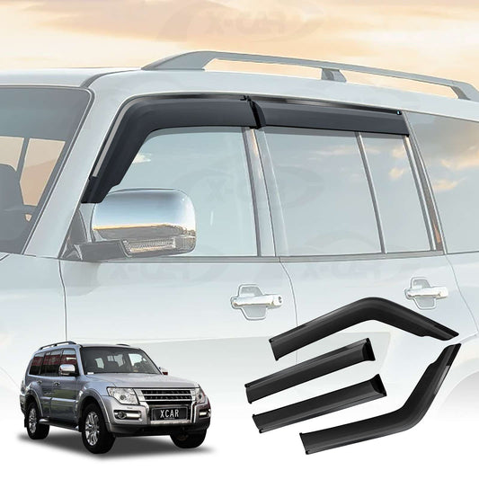 Weathershields for Mitsubishi Pajero 2006-2022 Car Weather Shields Wind Deflectors Window Sun Visor 4-Piece Set