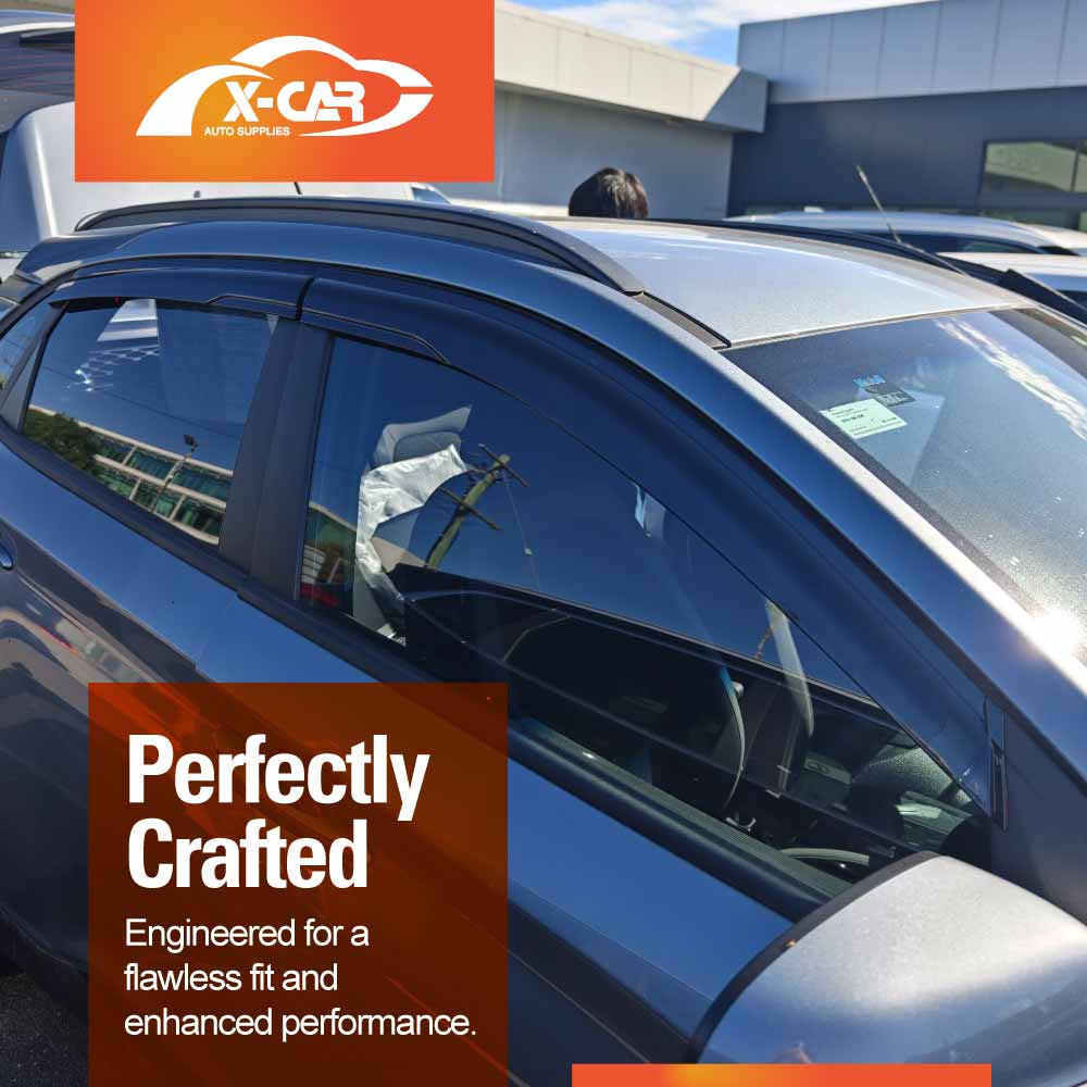 Weathershields for Hyundai Kona 2017-2023 Car Weather Shields Wind Deflectors Window Sun Visor 4-Piece Set