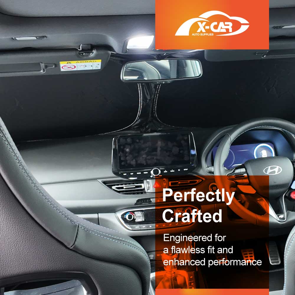 WindScreen Sun Shade for Hyundai i30 Hatchback 2018-Onwards Blocks UV Rays Foldable Custom Wind Screen Sun Visor Protector