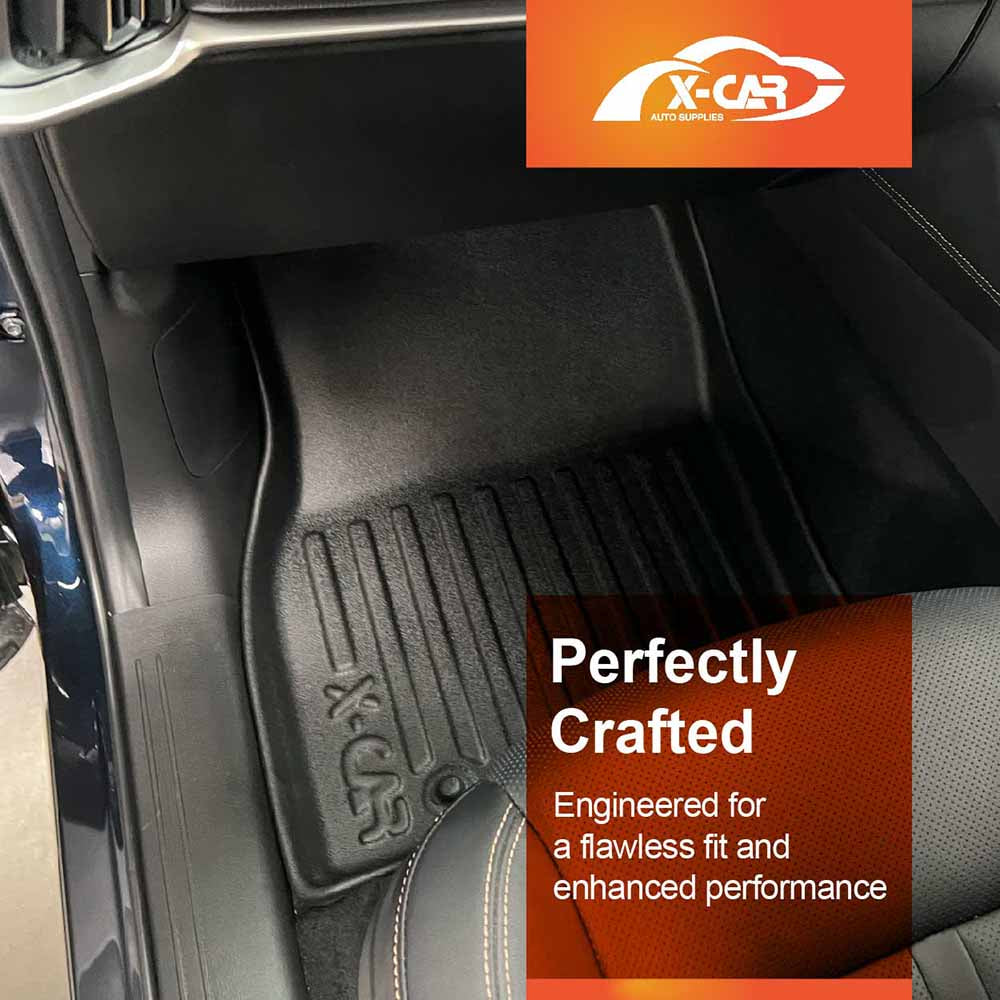 3D Floor Mats Boot Liner Set for Mazda CX-80 CX80 2024-Onwards All Weather Heavy Duty Cargo Kick Mats Back Seat Protector Cover