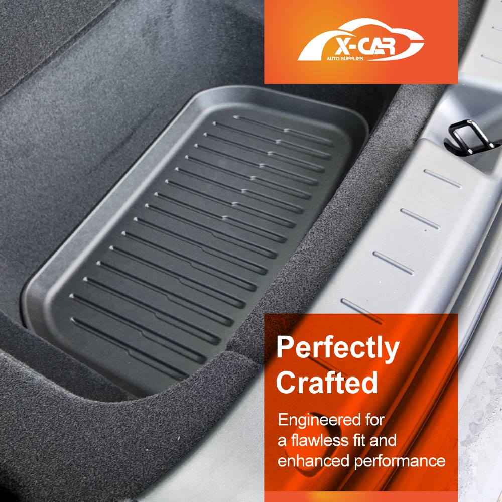 Interior Boot Liners Set for Tesla Model Y L 6-Seat 2026-Onwards All Weather Front Toolbox Cargo Car Trunk Mats Cover Luggage Tray