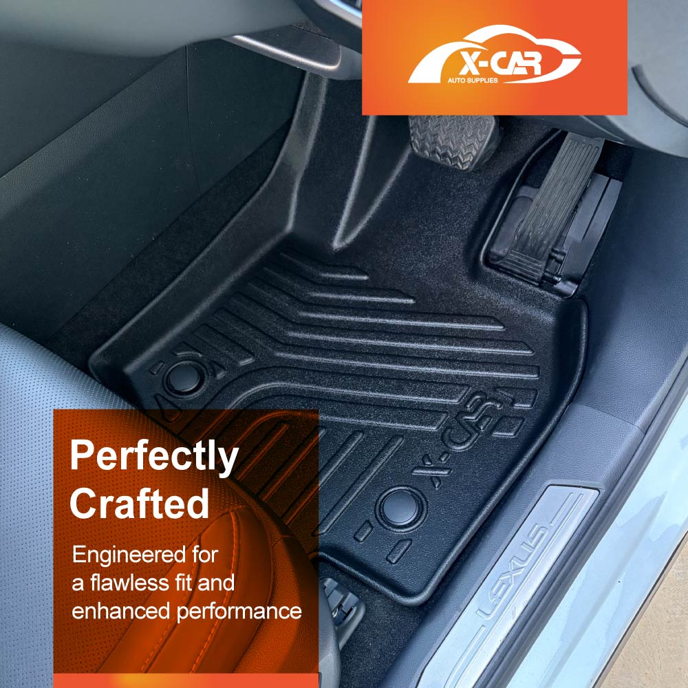 3D Floor Mats Boot Liner Set for Lexus RX350 RX350h RX500h 2022-Onwards All Weather Heavy Duty Cargo Car Trunk Luggage Tray