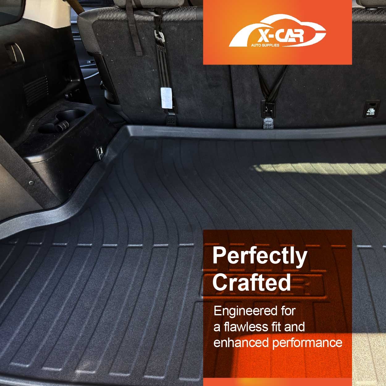 Front Rear Floor Mats Boot Liner for Toyota Kluger 2014-2021 All Weather Heavy Duty Cargo Car Trunk Luggage Tray