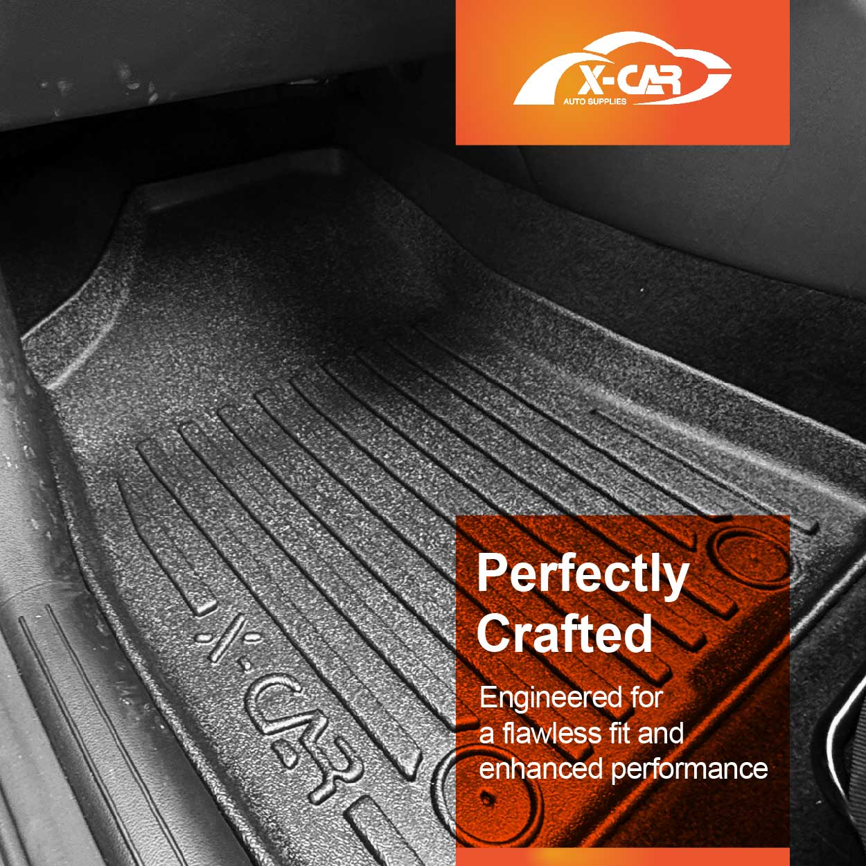 Floor Mats Boot Liner Set for Hyundai Kona 2023-2025 All Weather Heavy Duty Cargo Kick Mats Back Seat Protector Cover