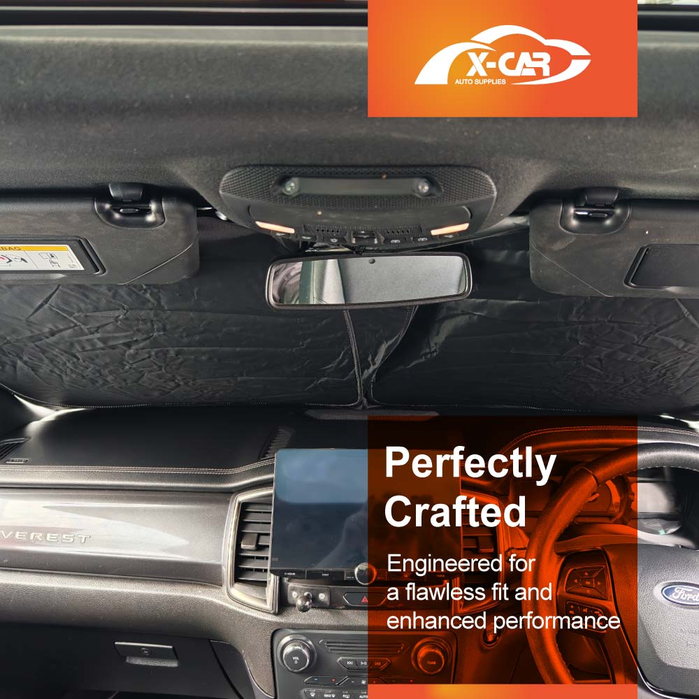 WindScreen Sun Shade for Ford Everest 2022-Onwards  Blocks UV Rays Foldable Custom Wind Screen Sun Visor Protector