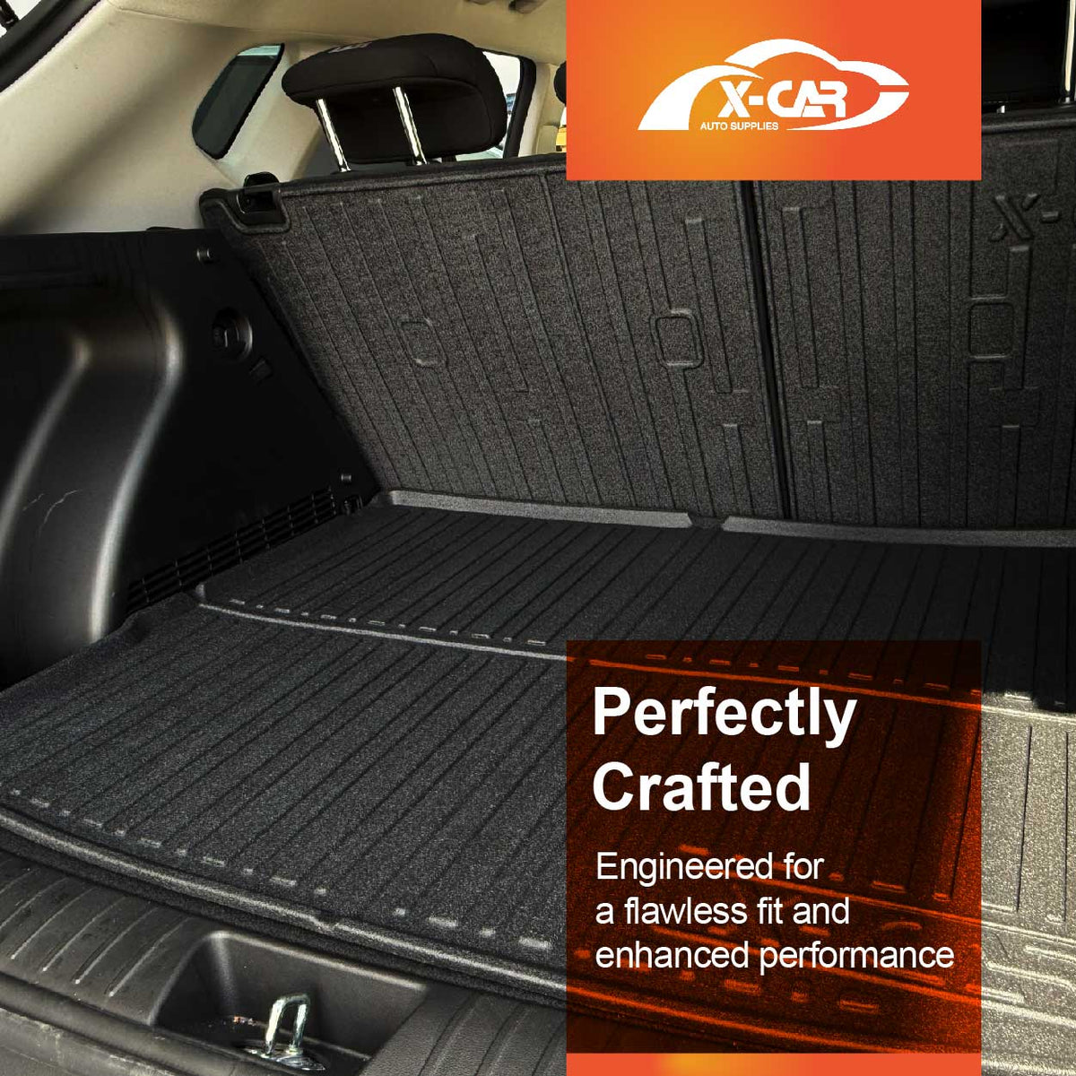 3D Floor Mats Boot Liner for Hyundai Kona 2023-Onwards Hybrid All Weather Heavy Duty Cargo Car Trunk Luggage Tray