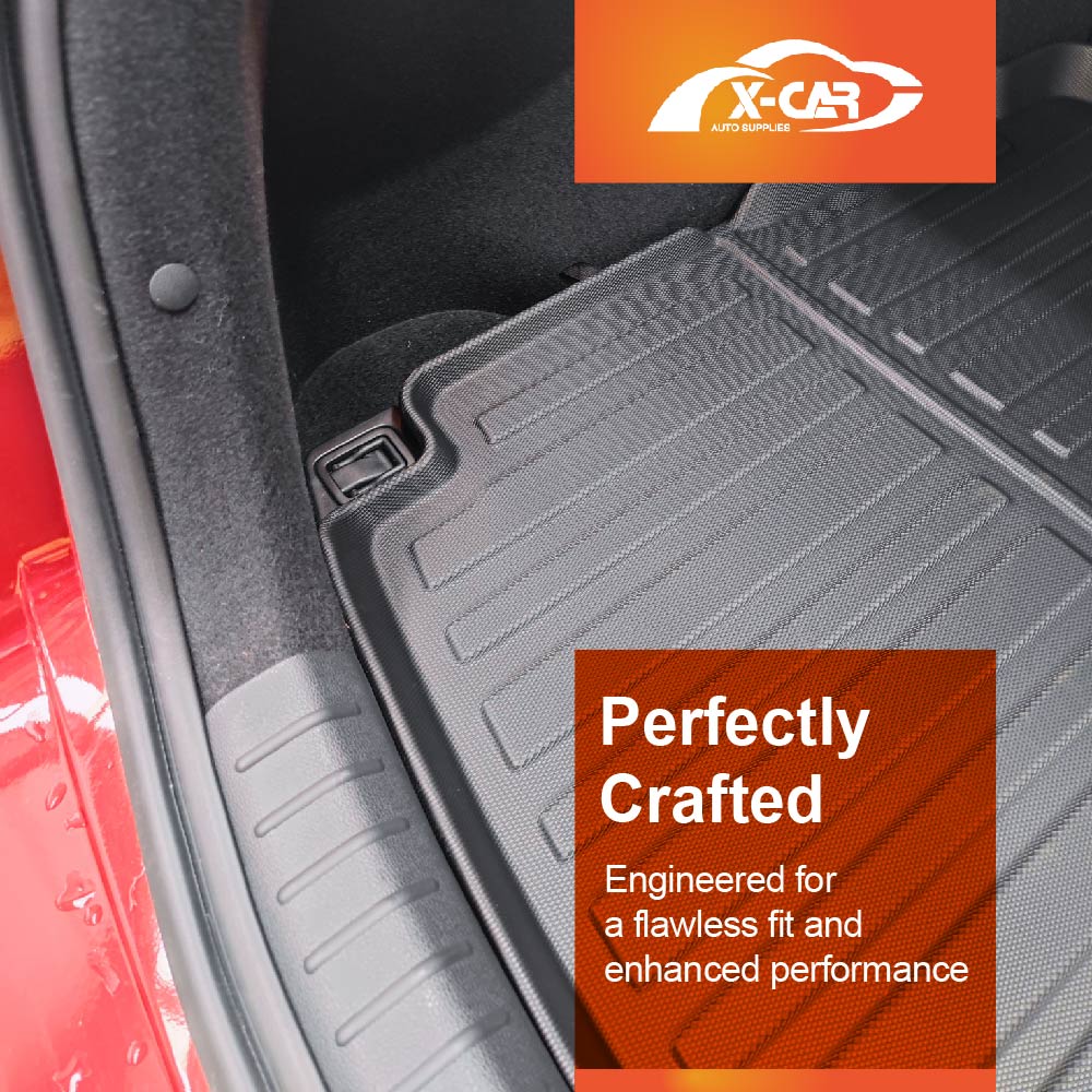 3D Floor Mats Boot Liner Set for Kia Cerato Hatch 2018-2024 All Weather Heavy Duty Cargo Car Trunk Luggage Tray