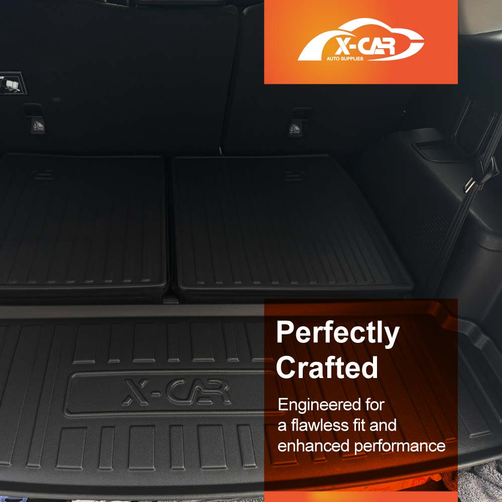 Floor Mats Boot Liner Set for Honda CRV CR-V 7-Seat 2023-Onwards All Weather Heavy Duty Cargo Kick Mats Back Seat Protector Cover