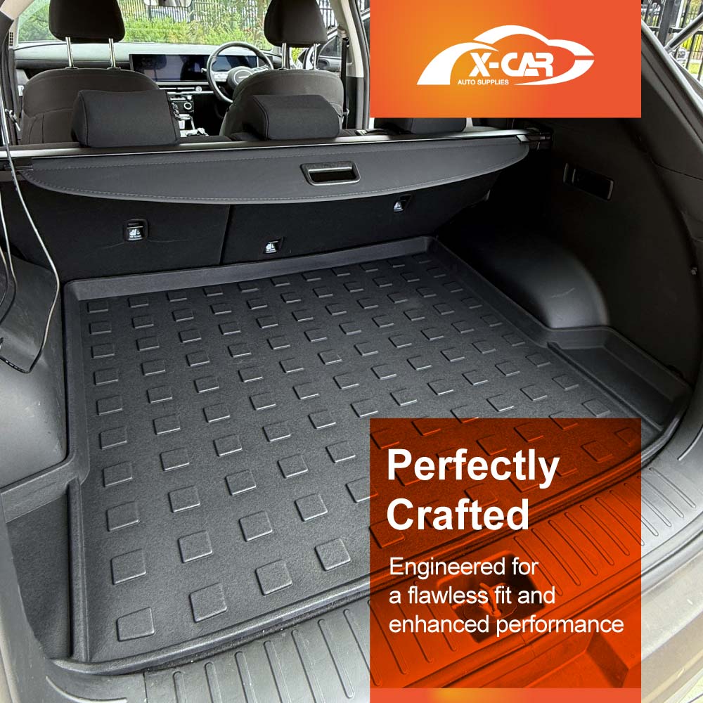 Boot Liner Kick Mats Set for Hyundai Tucson NX4 2021-Onwards All Weather Heavy Duty Cargo Car Trunk Back Seat Protector