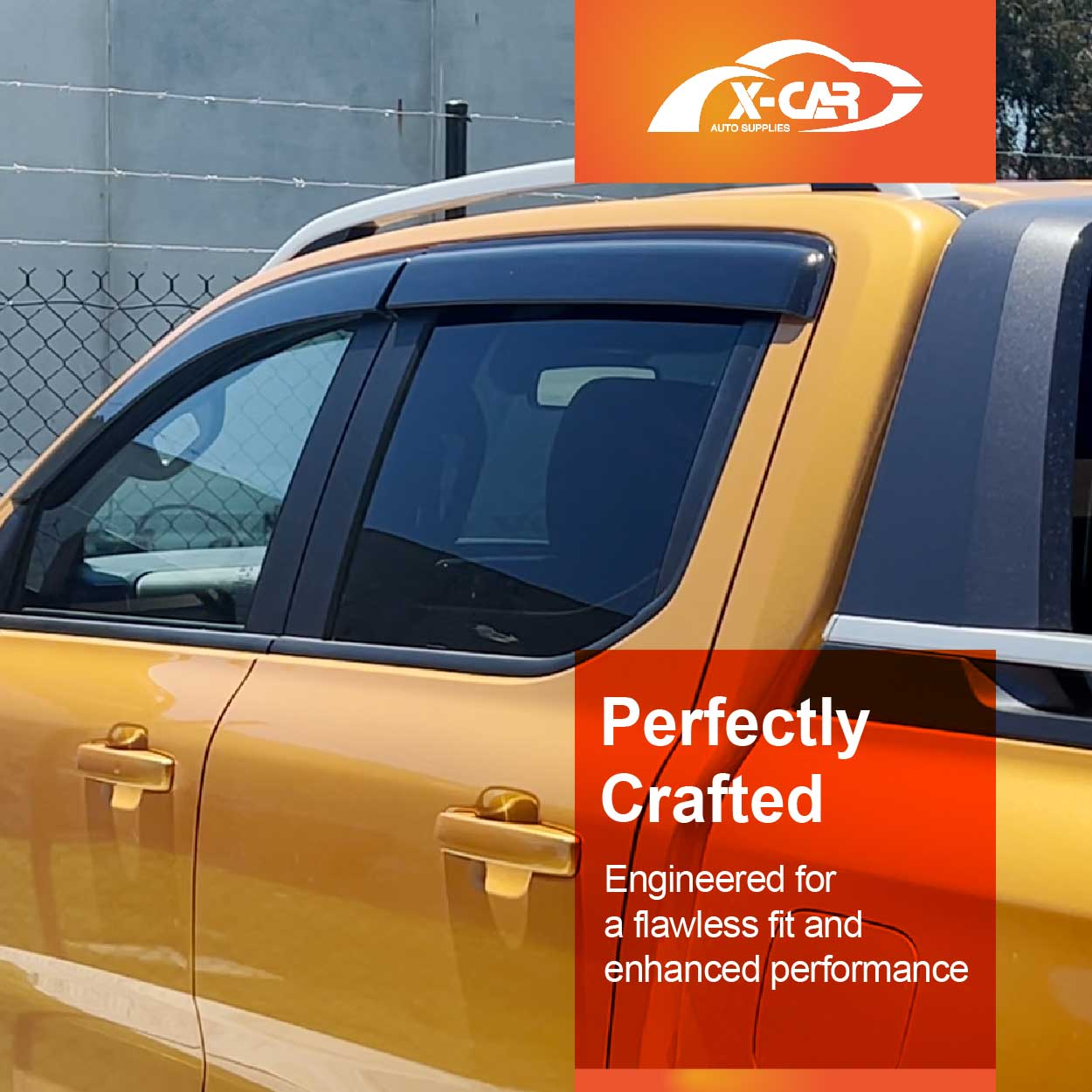 OEM Weathershields for Ford Next-Gen Ranger 2022-Onwards Double Cab Car Weather Shields Wind Deflectors Window Sun Visors