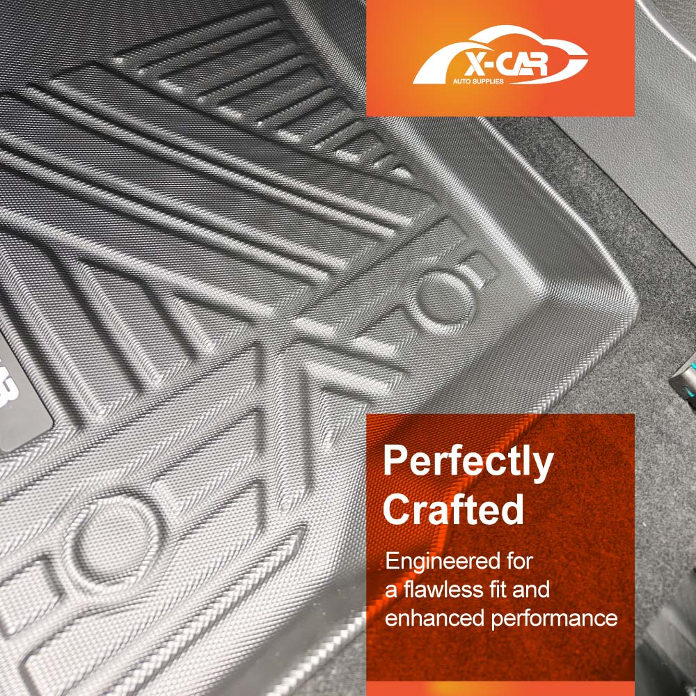 3D Floor Mats Boot Liner Set for Chery Tiggo 8 Pro Max 2024-Onwards All Weather Heavy Duty Cargo Kick Back Seat Protector Cover