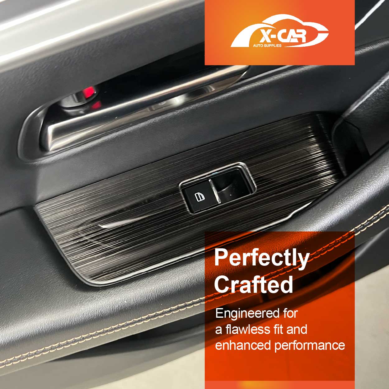 Power Window Control Switch Panel Trim for Mazda CX-80 CX80 2024-Onwards Stainless Steel Style Decor Cover Protector