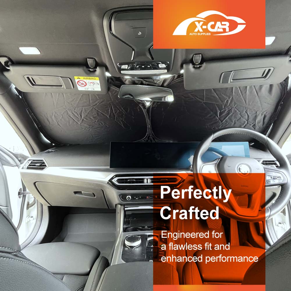 WindScreen Sun Shade for BMW i4 2022-Onwards Blocks UV Rays Sun Visor Protector Foldable Sunshade