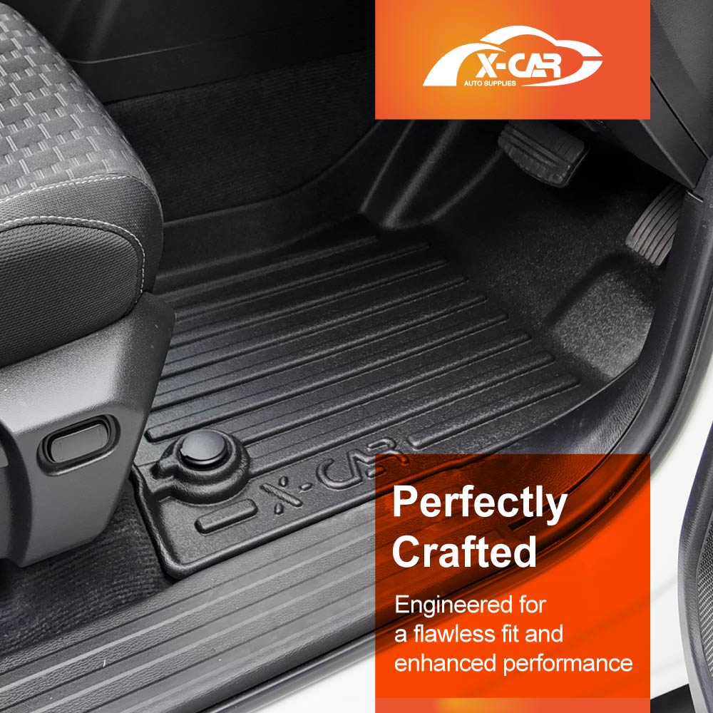 3D Floor Mats Tub Liner for Mitsubishi Triton MV Double Cab 2024-Onwards With Plastic Tub All Weather Heavy Duty Cargo Car Trunk Luggage Tray