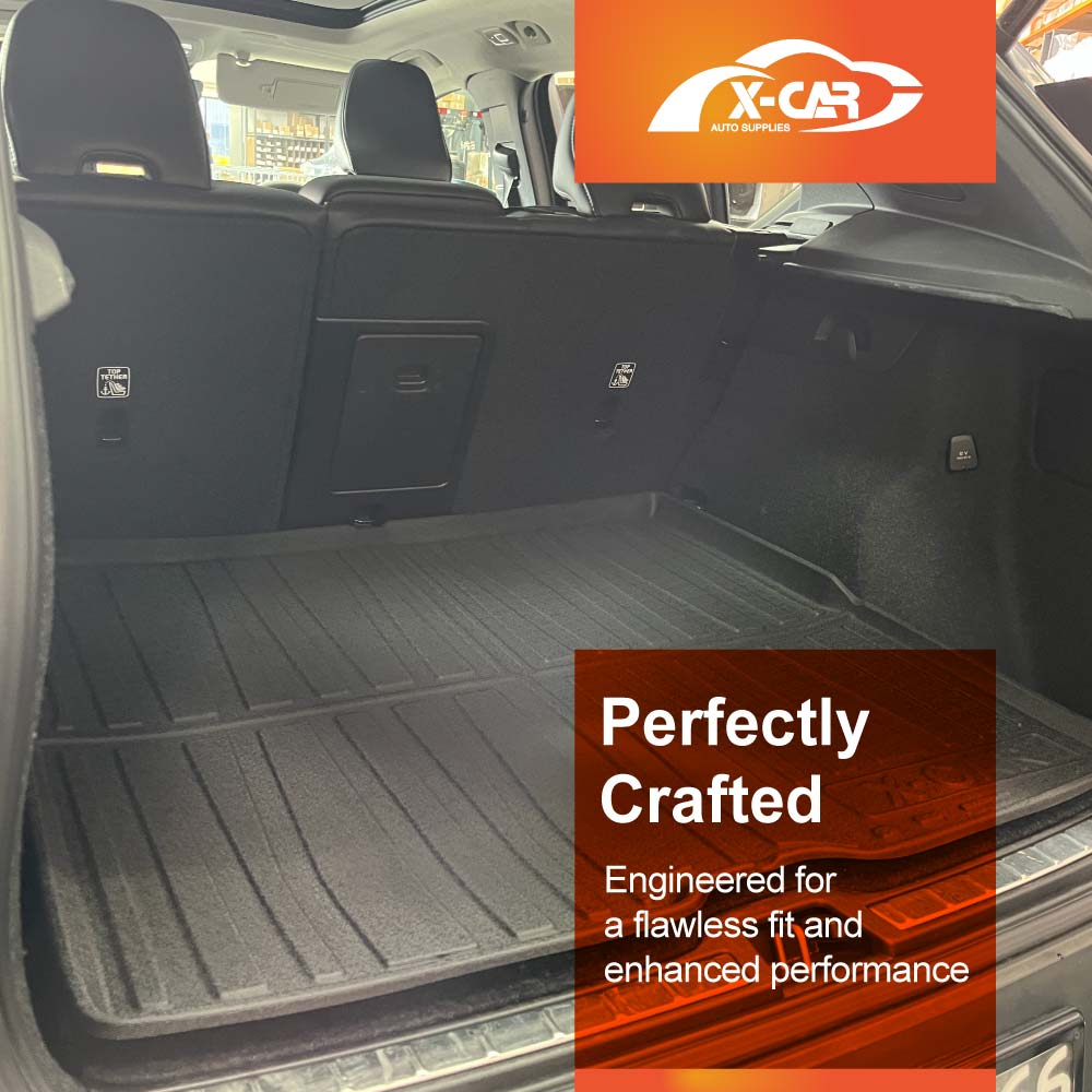3D Floor Mats Boot Liner Set for Volvo XC40 2018-Onwards All Weather Heavy Duty Cargo Car Trunk Luggage Tray