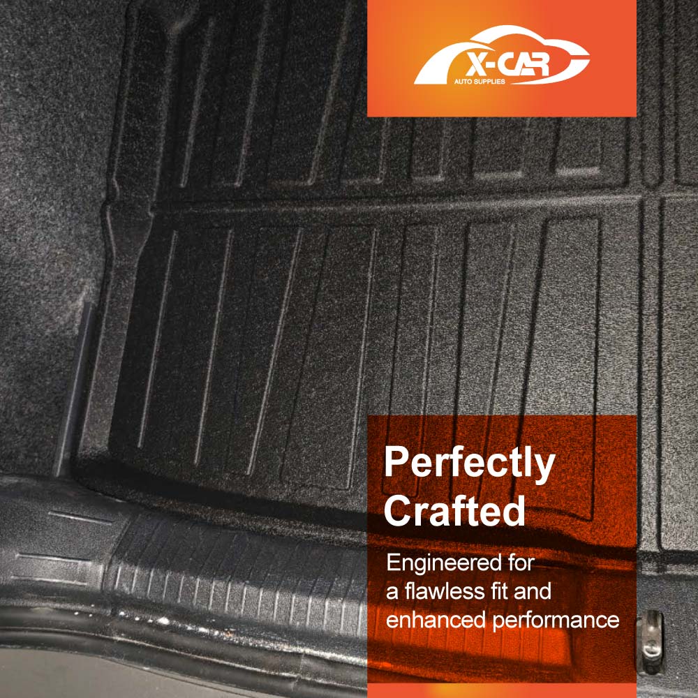 3D Floor Mats Boot Liner Set for Volkswagen Polo MK6 Hatch 2018-Onwards All Weather Heavy Duty Cargo Car Trunk Luggage Tray
