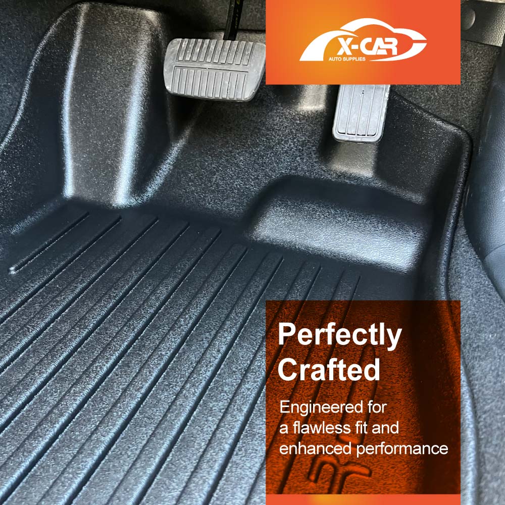 Floor Mats Boot Liner Set for Subaru Forester 5th Gen 2018-2025 Without Subwoofer All Weather Heavy Duty Cargo Kick Mats Back Seat Protector Cover