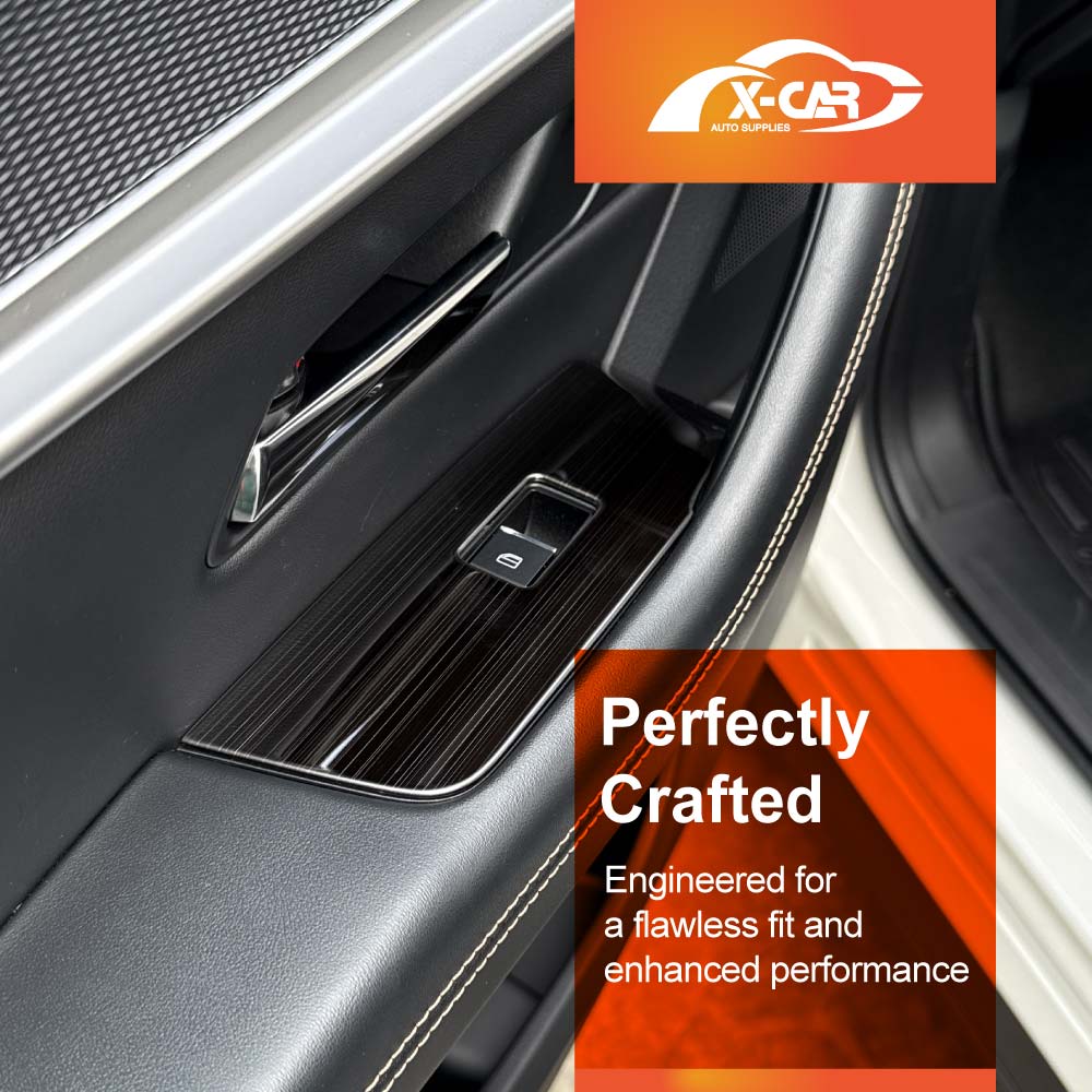 Power Window Control Switch Panel Trim for Mazda CX-70 CX70 2024-Onwards Stainless Steel Style Decor Cover Protector