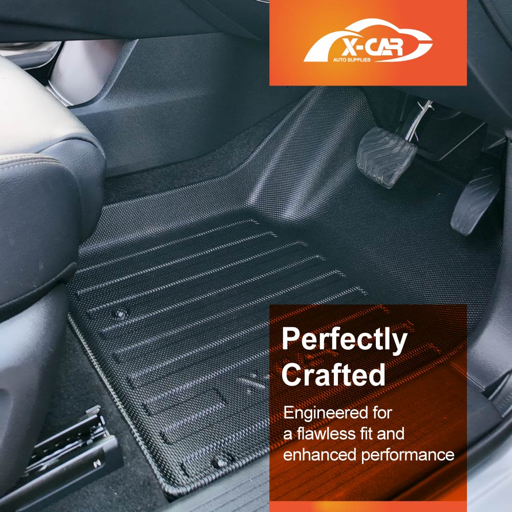 3D Floor Mats Boot Liner Set for Nissan X-trail Xtrail T33 7 Seats 2022-Onwards All Weather Heavy Duty Cargo Car Trunk Luggage Tray