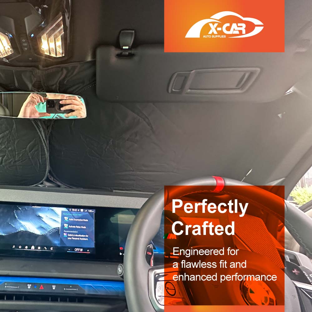 WindScreen Sun Shade for BMW X3 G45 Series 2024-Onwards Blocks UV Rays Sun Visor Protector Foldable Sunshade